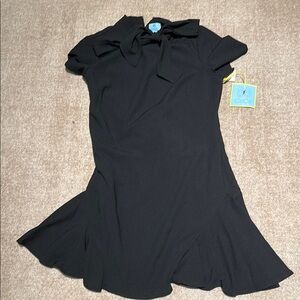 CeCe Black Dress with Bow Detail